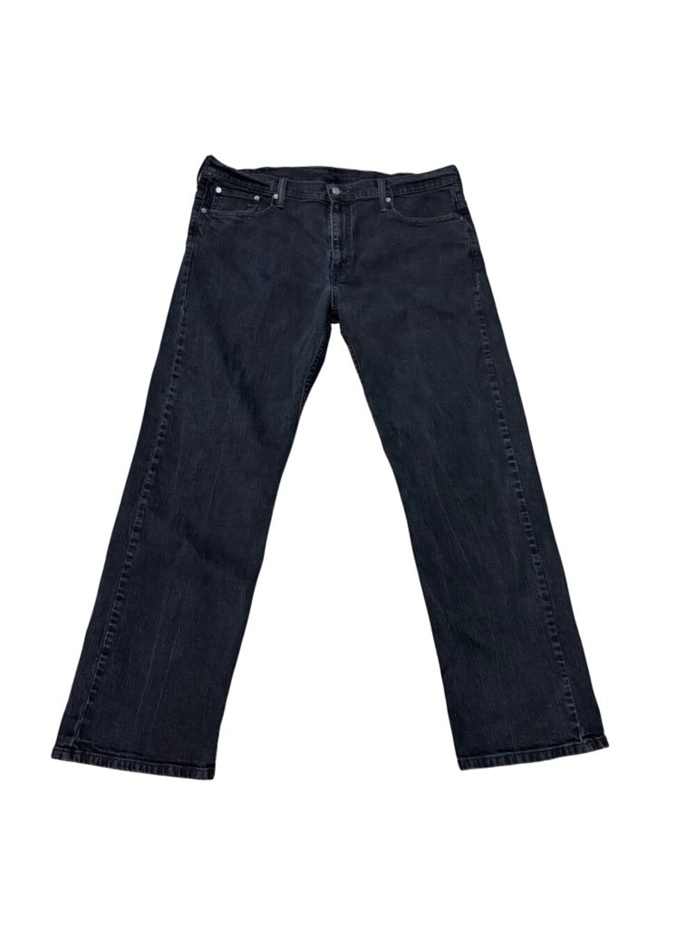 Levis 569 Mens Black Straight Leg Jeans 38x34 Cotton Blend